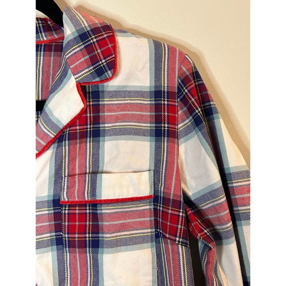 Boden Women Size 6 Button Down Shirt Flannel White Red Plaid 100% Cotton - Picture 5 of 8